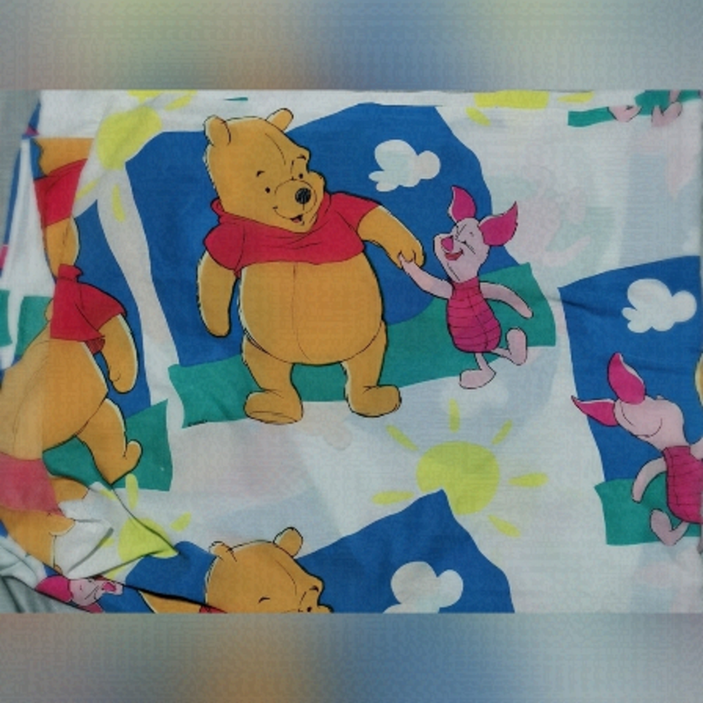 𝅺winnie the Pooh Piglet Vintage Twin Flat Sheet Bedding